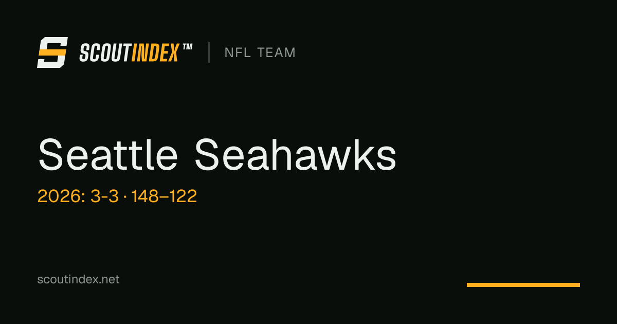 Seattle Seahawks — schedule, roster & stats · ScoutIndex